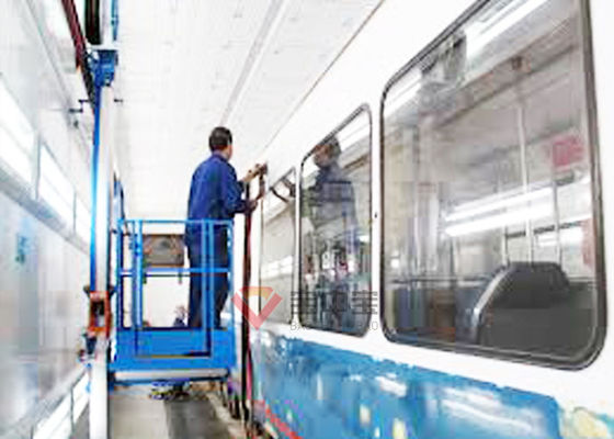 品質 3D持ち上がる働きプラットホームの鉄道装置が付いている列車のペンキ ブースは解決を塗る 工場