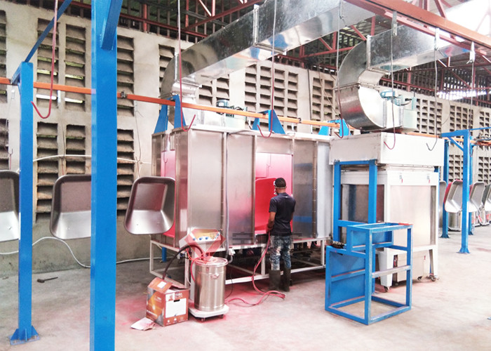 粉のコーティング ライン産業自動コンベヤーの鎖および高温オーブン システム